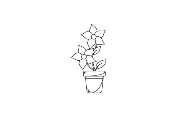 Beauty Flowers with Pot Illustrations Graphics Freebies Review