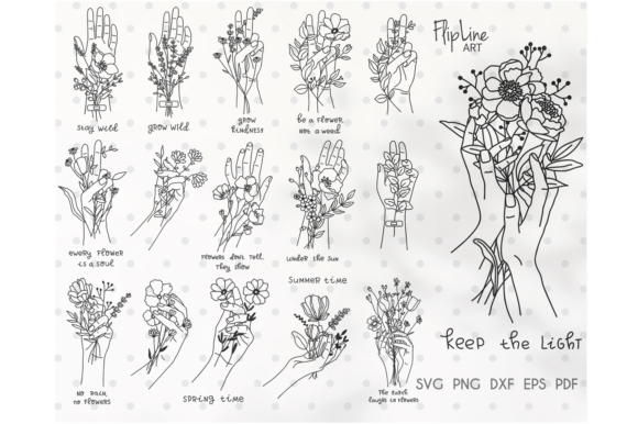 Big BundleHand with Bouquet of Flowers