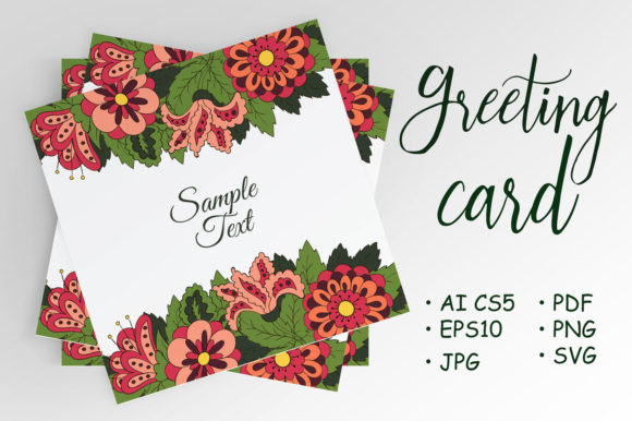 Cover. Doodle Flowers. Banner, Promotion Graphics and Illustrations