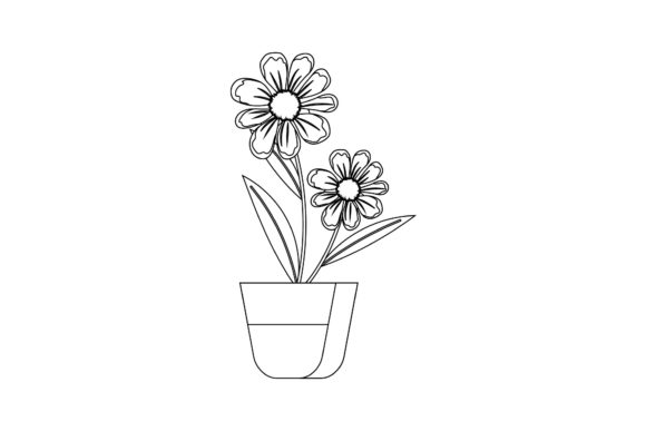 Flowers Decoration Outline Graphics and Illustrations Review