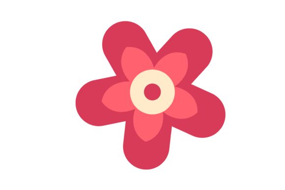 Flowers Icon Style Decoration for Graphics and Illustrations