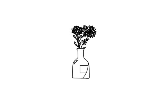 Flowers Potted Plants Outline Graphics and Illustrations Review