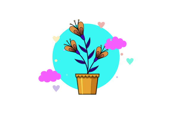 Flowers Set Bouquet Circle Cloud Graphics and Illustrations Review