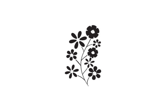Flowers White Line Styles Graphics and Illustrations Review