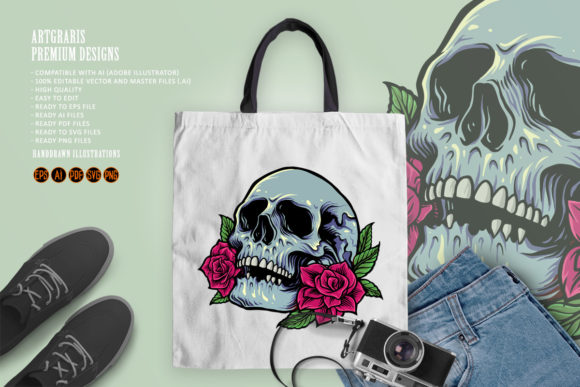 Sugar Skull Anatomy with Roses Tattoo Review