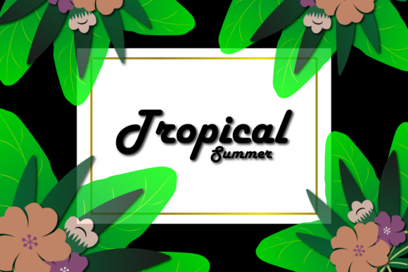 Tropical Flowers Leaf Background Graphics and Illustrations