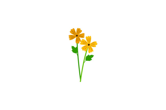 Two Yellow Flowers Graphics and Illustrations Review