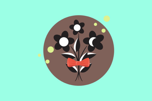 Wedding Black Flowers Bouquet Graphics and Illustrations Review